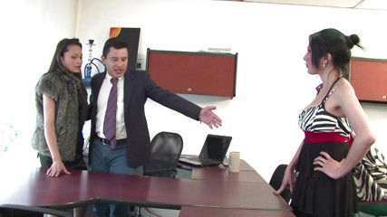 The most sexy latinas fucking hardcore in the office