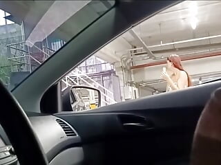 Hot Girl Sucking Ice Cream in the Parking Lot I Risked a Handjob!