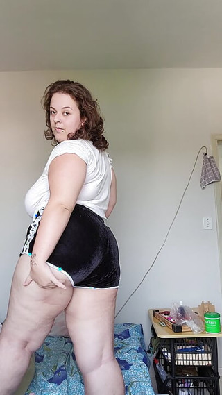 playing with my tits by the window
