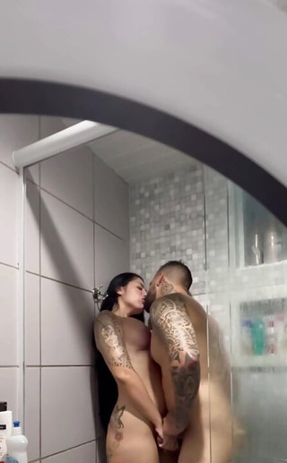 Having Sex in the Shower with Her Boyfriend