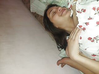 My girlfriend is beautiful and enjoys homemade fucking from the front