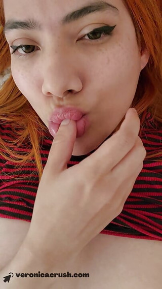 Watch how hot Sexy Busty Redhead Latina Plays with her Huge Juicy Tits and Tight Wet Pussy