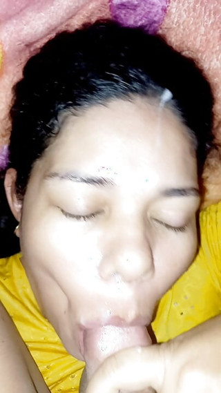 Facial treatment for my wife with a face full of milk