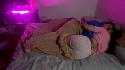 romantic lesbian scissoring before bed
