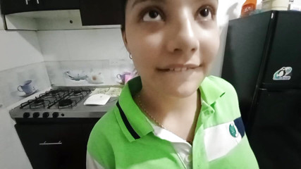 HOT MAID WAITING FOR ME IN THE KITCHEN – my small tits maid WAITS FOR MY BIG COCK!