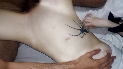Me and my girlfriend giving each other love, I love her pink pussy and white skin.